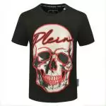 philipp plein t-shirt cut round neck classic skull black